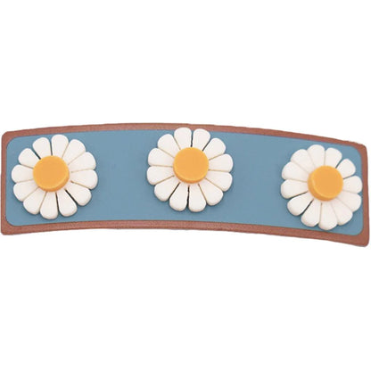 Grech and Co Matu sprādze Wide Bar Clip - Flower- Laguna